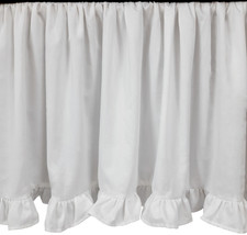 3 Side Solid White Split Corner EDGE Ruffle Gathered Bed Skirt 625 TC Cotton