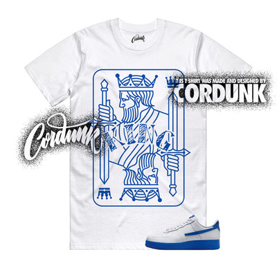 Air Force 1 Game Royal Blue White Hyper Dunk Low T Shirt Match KING