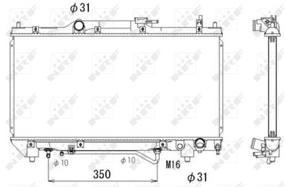 NRF 53264 Kühler, Motorkühlung für TOYOTA