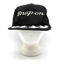 Vintage Snap On Trucker Snapback Hat Black Deadstock Admiral Wings Mechanic