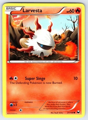 Larvesta (21) - DEX #21/108 Dark Explorers Common Regular MP