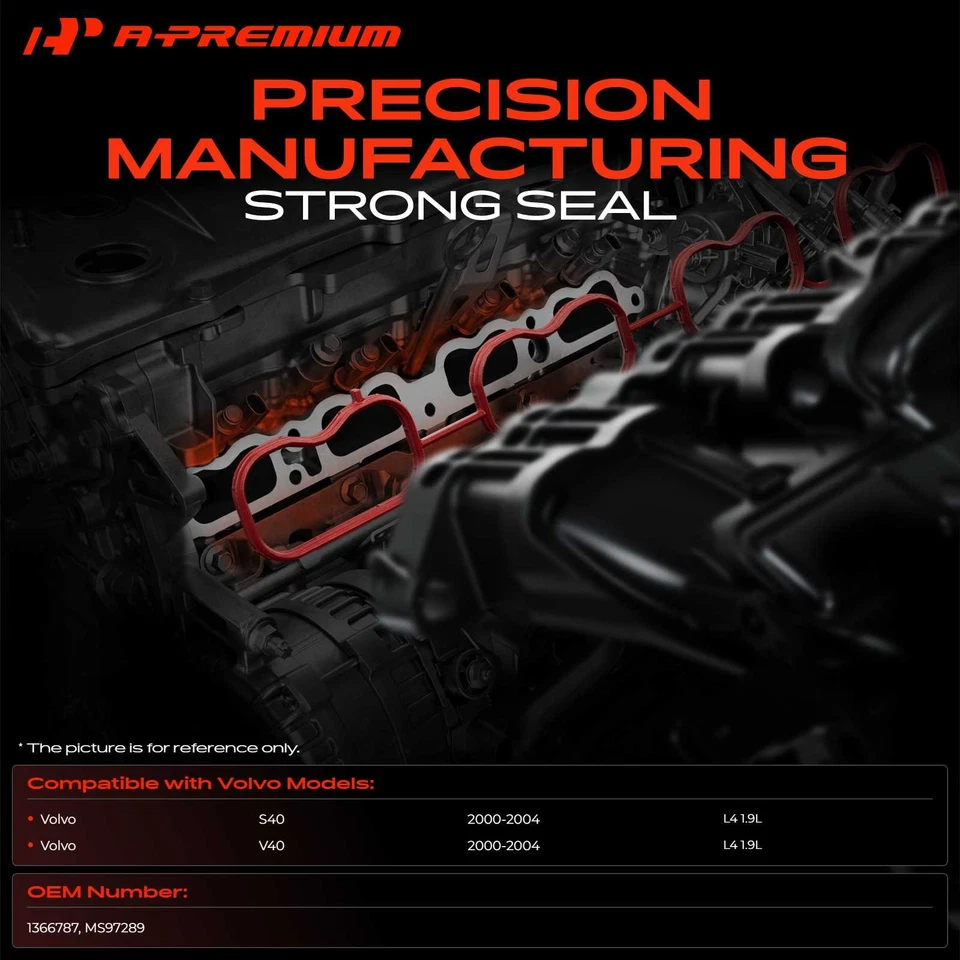 Junta de colector de admisión de motor A-Premium sin asbesto para Volvo S40 V40 L4 1,9 L Foto 2 de 4