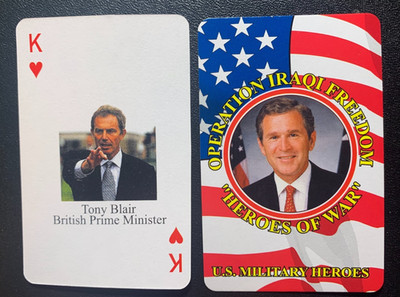 Swap Playing Card    IRAQI FREEDOM   Tony Blair    BRITISH PRIME MINISTER
