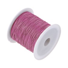 Nylon Knotting Cord 0.6mm 50 Yards for DIY Craft Charm Pink