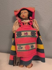 Vintage Lenci 9" Mascotte Miniature Felt Souvenir Doll Traditional Tagged Italy