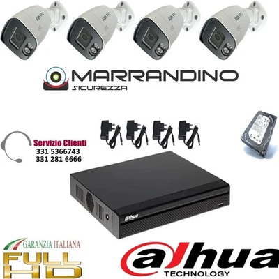 KIT VIDEOSORVEGLIANZA DVR DAHUA 8 CH 5MP 4 TELECAMERE AHD HARD DISK 2TB IP CLOUD - Immagine 1 di 3