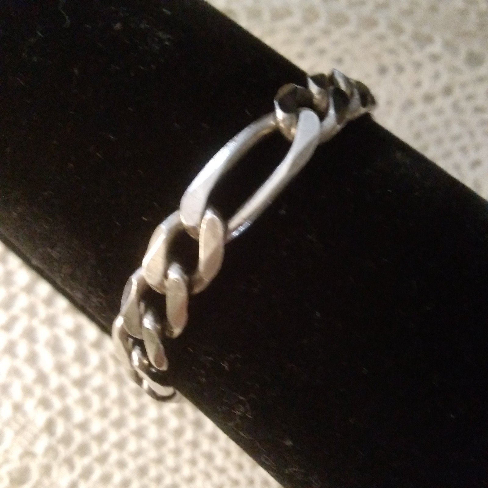SOLID Sterling Silver 925 Figaro Bracelet 9” Made… - image 3