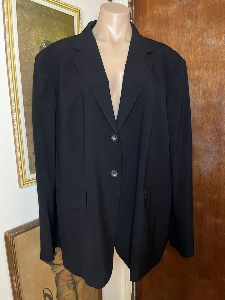 BRIONI Lujo Italiano Lana Seda Negro Esmoquin Talla Grande Blazer Pantalón Traje 24/26 Foto 2 de 4