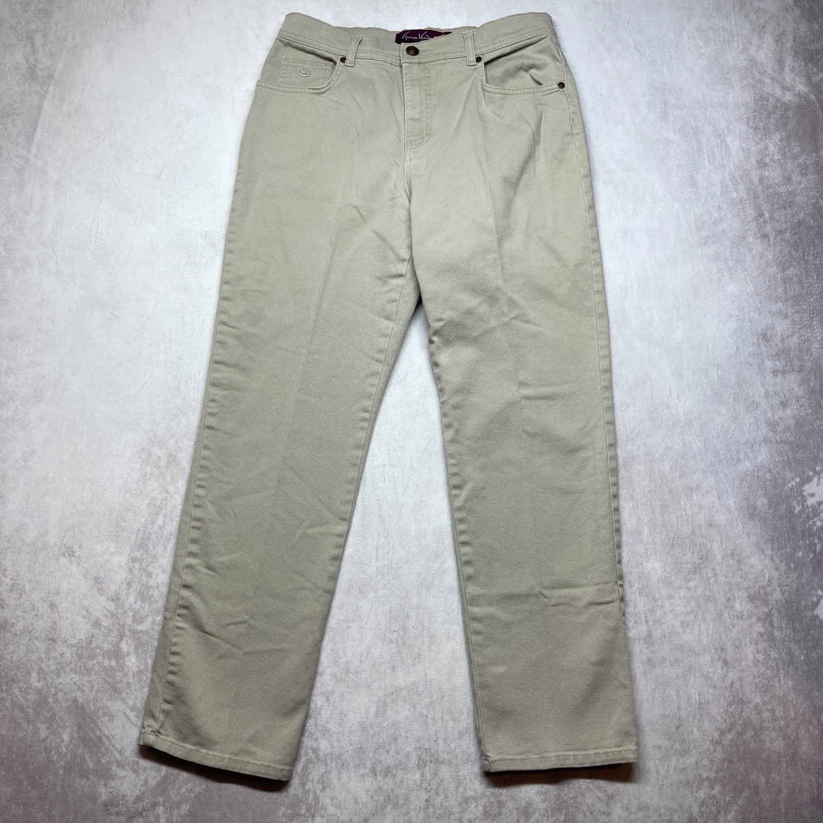 Khaki Tan Size 10 Short Relaxed Straight Leg