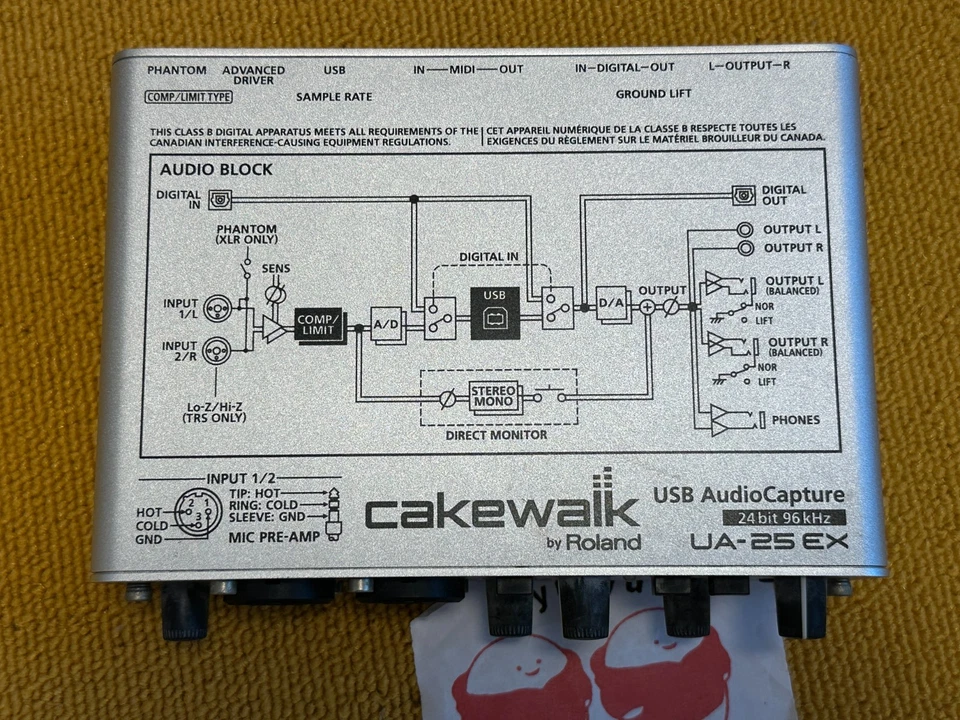 Roland Edirol UA-25EX USB MIDI Interfaccia Acquisizione audio 24 bit 96 kHz - Immagine 4 di 4