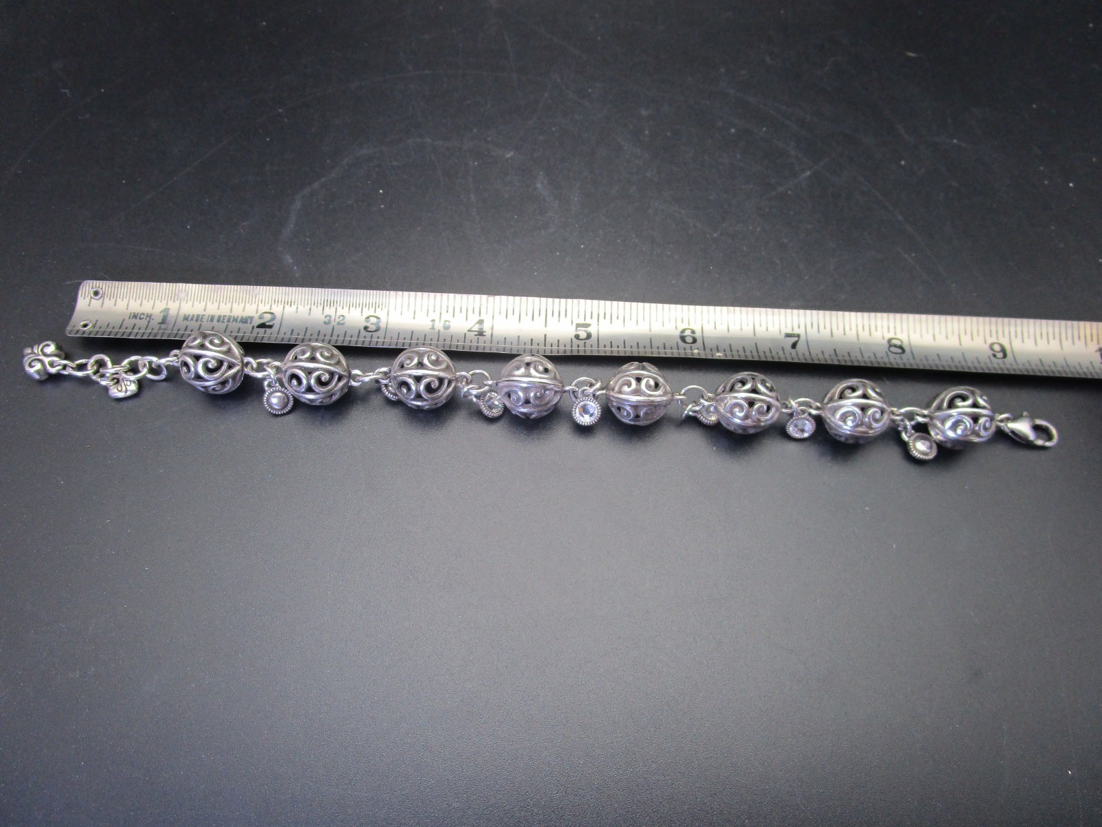 Brighton Scrollwork Silver Dangling Balls & Cryst… - image 5