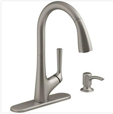 Kohler Elmbrook Single-Handle Pull-Down Sprayer Kitchen Faucet - Vibrant...