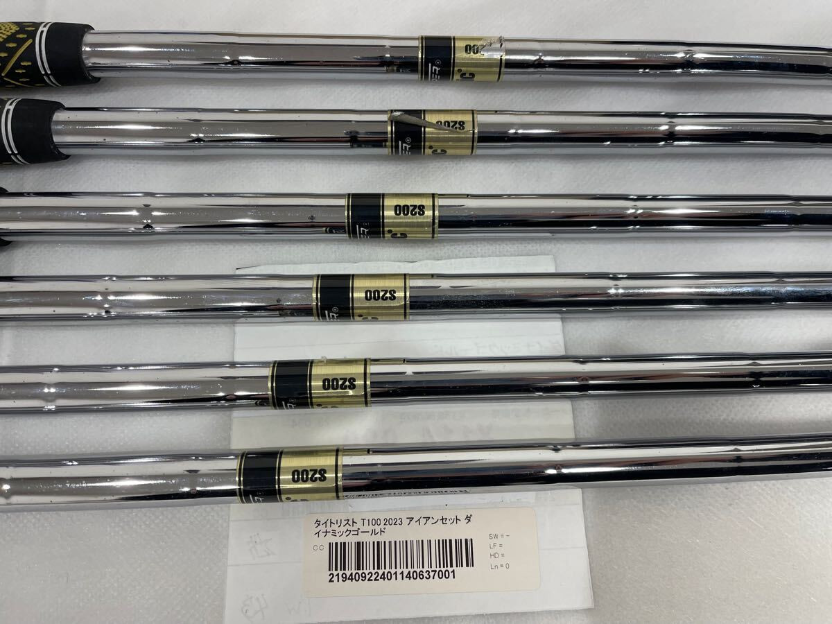 Golf Iron Set Titleist T100 2023 Dynamic Gold S200 6pcs 5-P