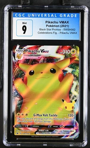 Pikachu Vmax SWSH062 Celebrations Premium Figure Collection Pokemon CGC 9 Mint
