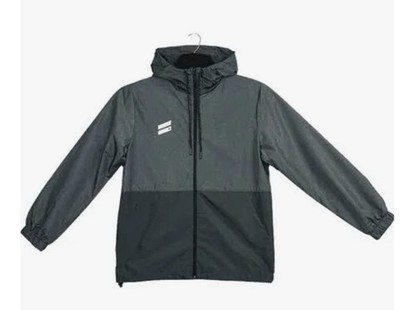 Hurley Exist Men's Full Zip Water Resist Windbreaker, Ebony Heather Gray, Size L
