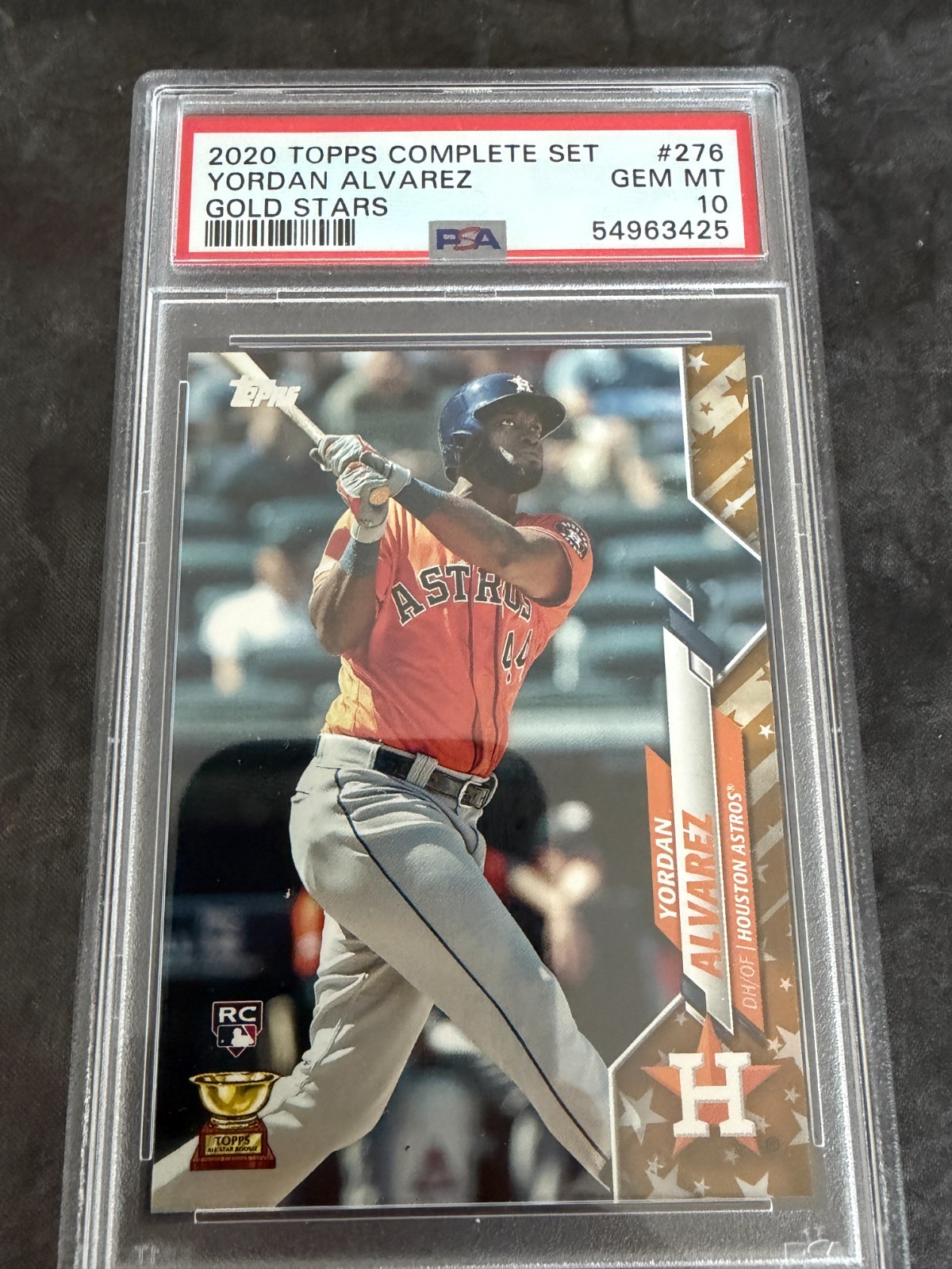 2020 TOPPS COMPLETE SET GOLD STARS #276 YORDAN ALVAREZ ROOKIE RC PSA 10 GEM MINT view 2