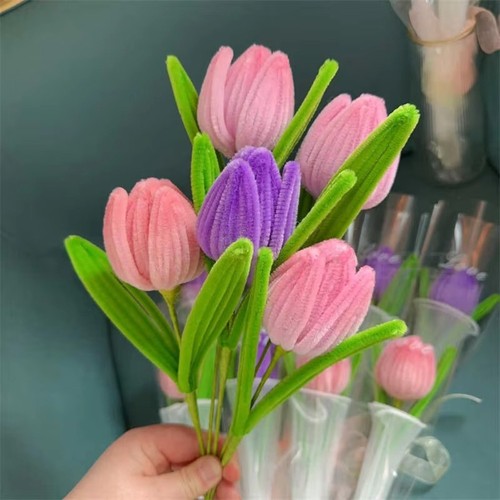 Gifts Knitting Flower Rose Tulips Wedding Party Decor - Picture 5 of 15