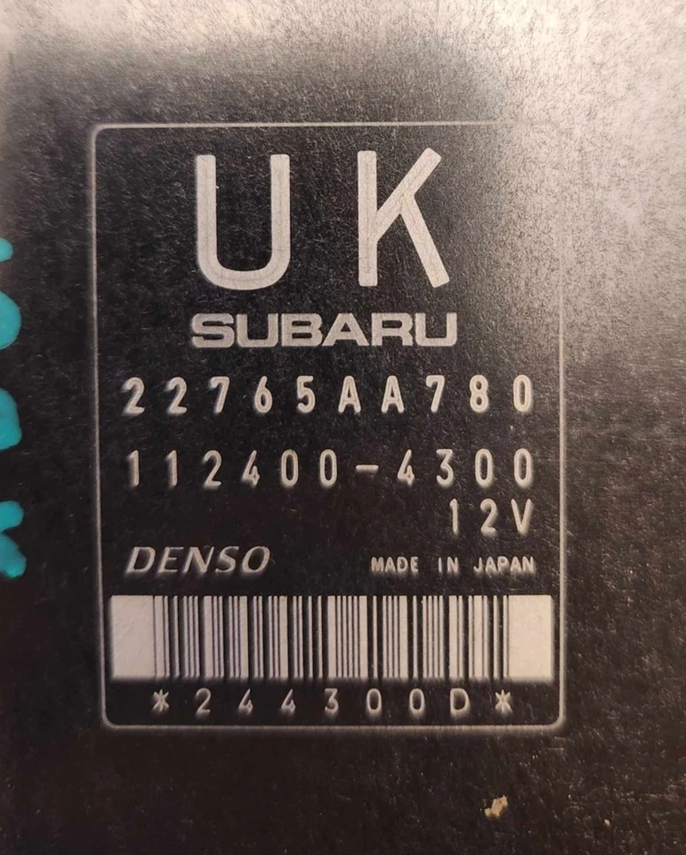 Subaru Impreza 2010 ECU ECM módulo de control del motor M/T OEM P/N 22765AA780 Foto 3 de 3
