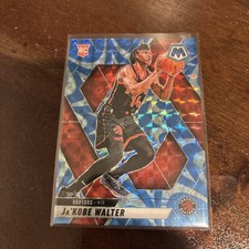 2024-25 Mosaic Basketball Jakobe Walter Blue Reactive Mosaic Prizm #234 (RC)