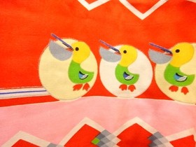 7760875: JAPANESE KIMONO / ANTIQUE KIMONO / ABSTRACT STRIPE & TOYS
