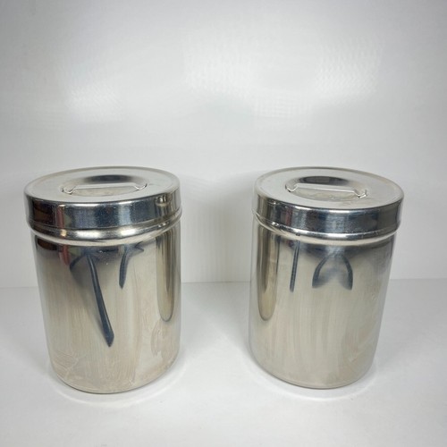Vollrath Edelstahl Küche Medizin Kanister 7" x 4,5" mit Deckel (2) 9802