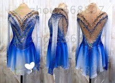 Competition Figure Skating Dress Ice Skating Dresses Custom blue dyeing