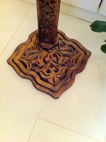H=36 inc. Adjustable Carved Wooden Quran-Bible-Torah Holder,Holy Book Stand,Gift - Imagen 8 de 12