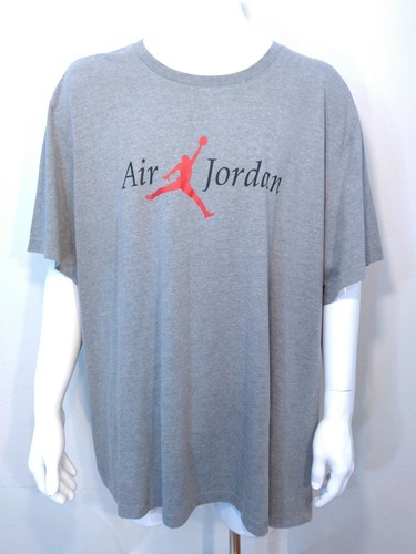 AIR JORDAN T-Shirt 4XL GRAY Black Red 