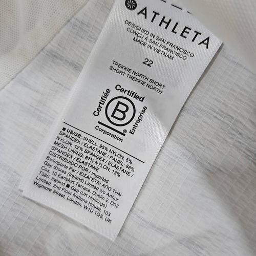 Athleta Mujer Talla 22 Trekkie Norte Corto Senderismo Viaje Ikat Textura Magnolia - Imagen 3 de 5