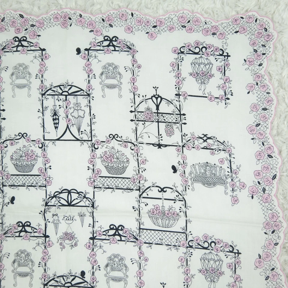 M806 Life Is A Bed Of Rose Algodón Bufanda Bufandas Bolsillo Cuadrado 18" X 18" Foto 3 de 4