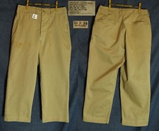 Vtg NOS 1952 WWII 1945 Pat Date US Army Khaki Chino Trousers 34 W x 29 L 2