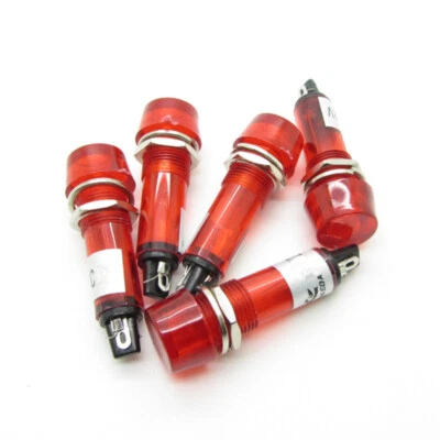 100 x DC12V 10mm Red Power Signal Indicator Plastic LED Light XD10-3 Wholesale - Image 1 of 4
