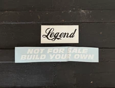 Not For Sale Sticker, Build Your Own Vinyl Decal And Legend LGND Sticker