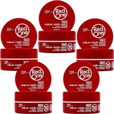 RedOne Aqua Hair Wax Maximum Hold Full Force Hair Gel, Red  150ml (5 pack)