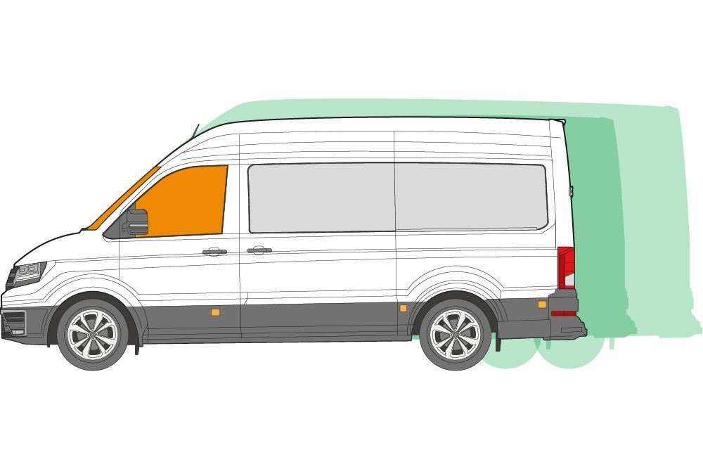 Just Kampers 3 Piece Thermo Mat  Silver Screen Cab Kit VW Crafter from 2017