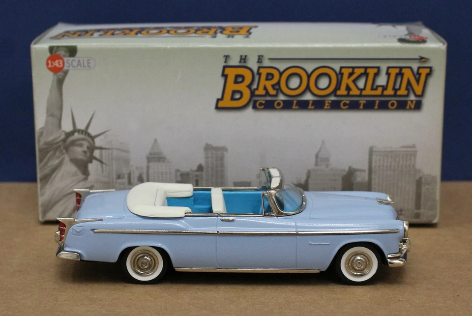 Brooklin 183 1955 克莱斯勒温莎敞篷轿跑车 1: 43 蓝色完好/盒 2013 — 第 3/4 张图片