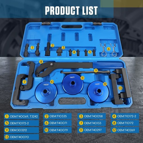 Engine Timing Locking Tool Kit for VW Audi 2.0 2.8 3.0T 3.2T 4.2 5.2 A4 A6 A8 Q7 - Picture 6 of 13