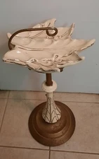 1950's Smoke Stand Ashtray MCM Art Deco Porcelain And Brass • Mid State Foundry