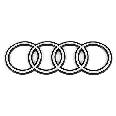 Original Audi Q8 Facelift Ringe Logo Black Edition Emblem Blackline weiß 