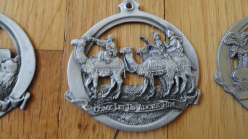 5 Vintage Pewter Christmas Ornaments - Northern Products - Picture 3 of 7