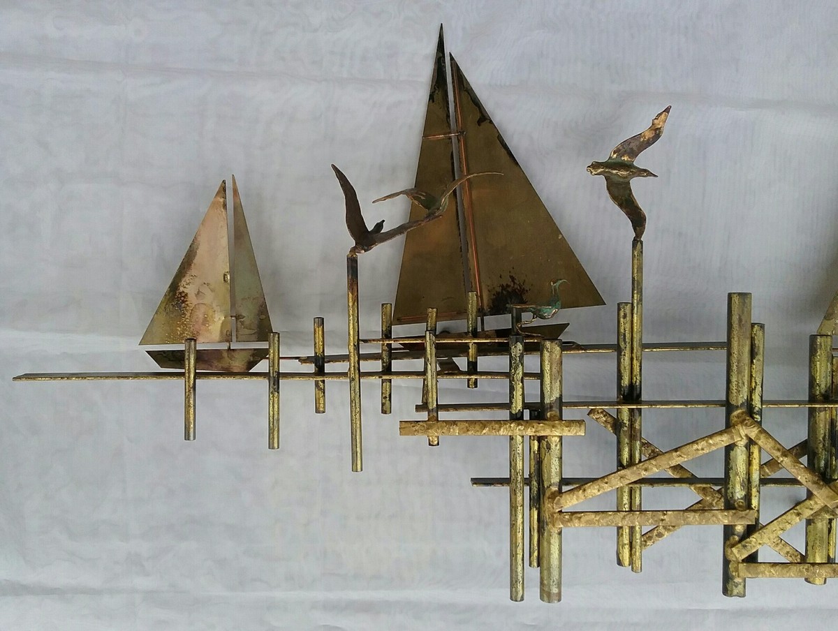 アルチザンハウス/C.Jere/Delta Cubed Vintage Curtis Jere Geometric Cubist Wall-Hanging Sculpture