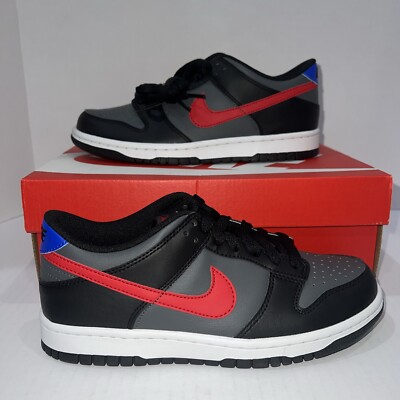Nike Dunk Low (GS) Size 6Y Black/university Red