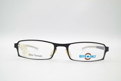 Vintage Guys Only 3043 Titanium Black Square Glasses Frame NOS