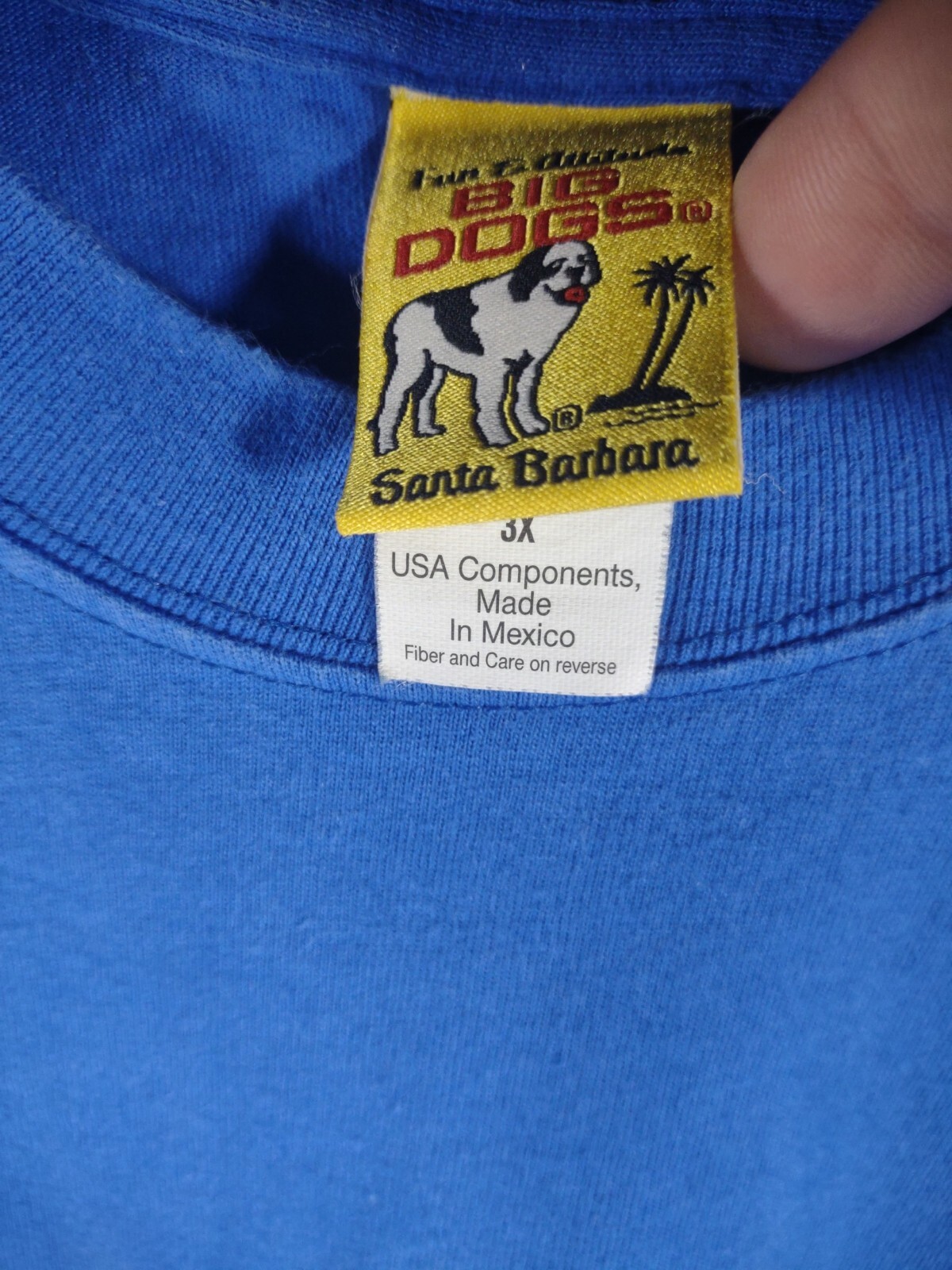 Vintage Big Dog Sportswear Genuine Attitude Blue Grap… Gem