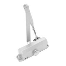 Briton Overhead Door Closer 60KG Fire Rated Adjustable 121CE Size EN 3 Silver