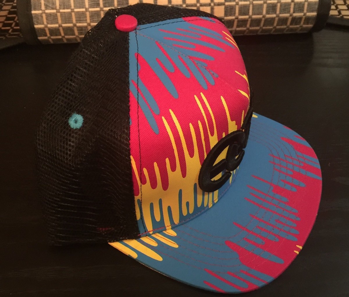 EDC Electric Daisy Carnival SNAPBACK Cap Hat *NEON Pink/Yellow