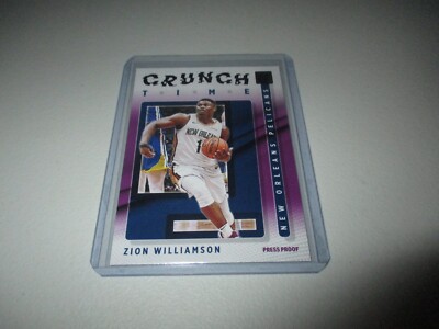 Zion Williamson 2021-22 Donruss Press Proof Crunch Time Purple #2