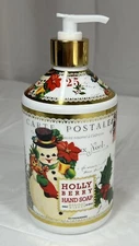 Holiday Wishes HOLLY BERRY Christmas Hand Soap Plastic Bottle 21.5 oz 636 ml NEW