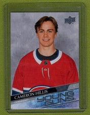 2020-21 Upper Deck Extended Series - Young Guns #705 Cameron Hillis (RC) 