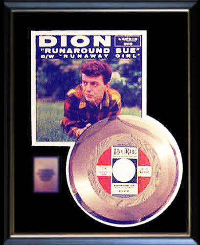 DION DIMUCCI RUNAROUND SUE 45 RPM GOLD RECORD RARE NON RIAA AWARD ...